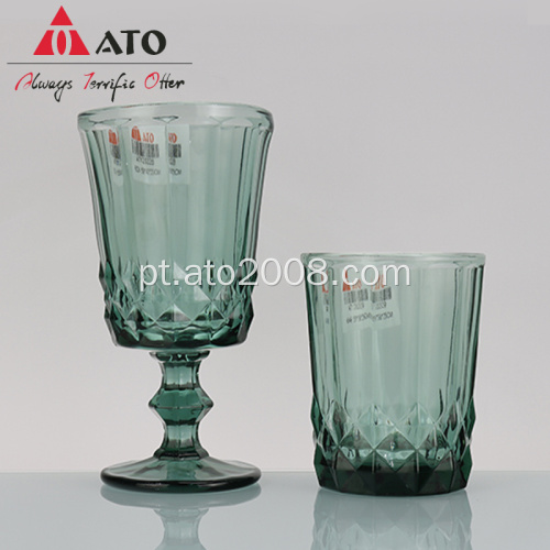 Gobas de copo de design verde copos de vidro de vidro colorido